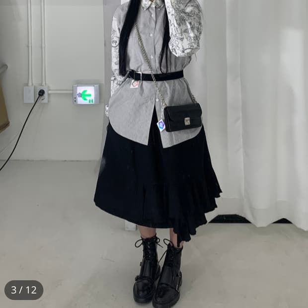 꼼데가르송 지갑 체인 크로스 월렛