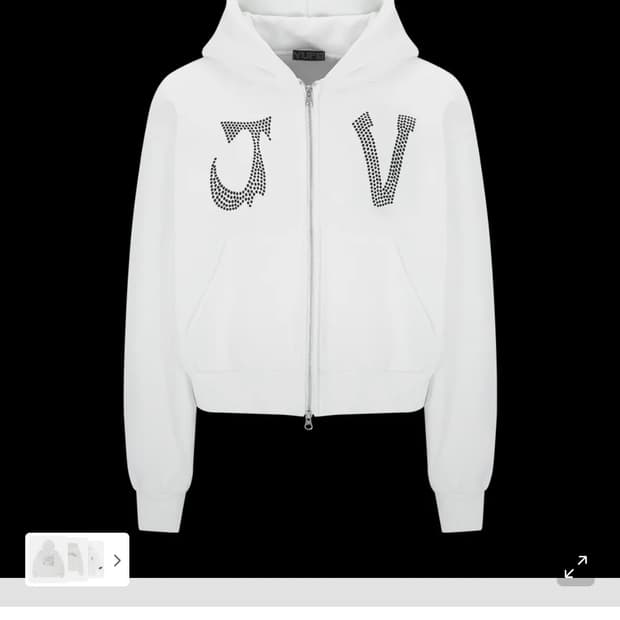 유프X이자반 스웻 후드 집업 화이트