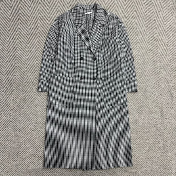 Moussy 체크 더블코트 v4821