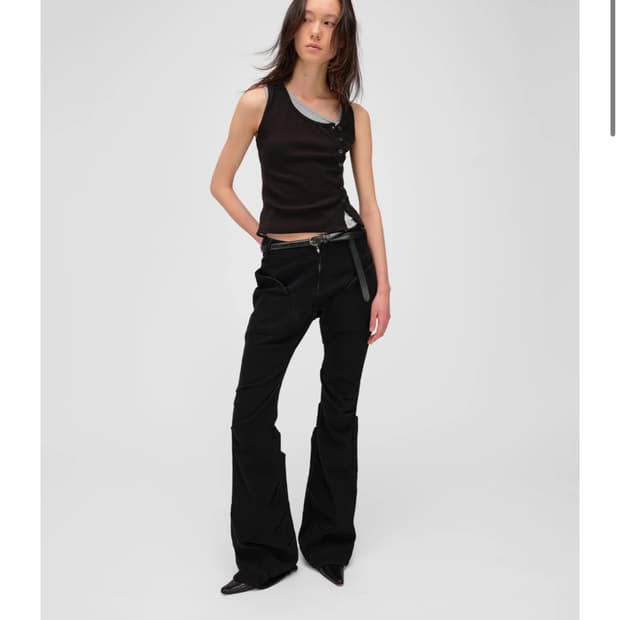 로딩룸 DRAPED FLARE JEANS 교환