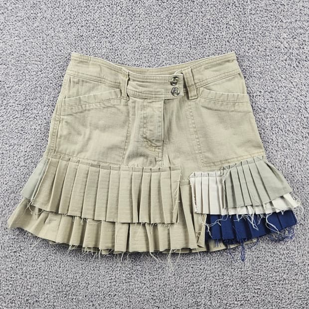 빈티지 리빌딩 리워크 커스텀 레이어 스커트 ( OS ) / 9029