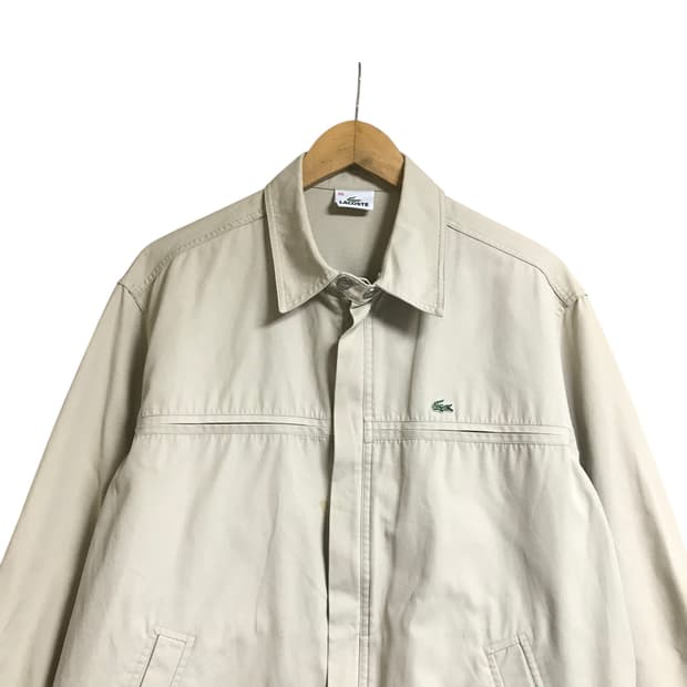 라코스테 베이지 면 스윙톱 자켓