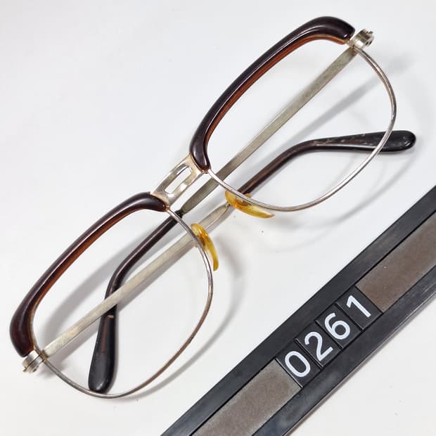 70s 일본 빈티지 하금테 브로우라인 안경테 134mm 클래식 레트로