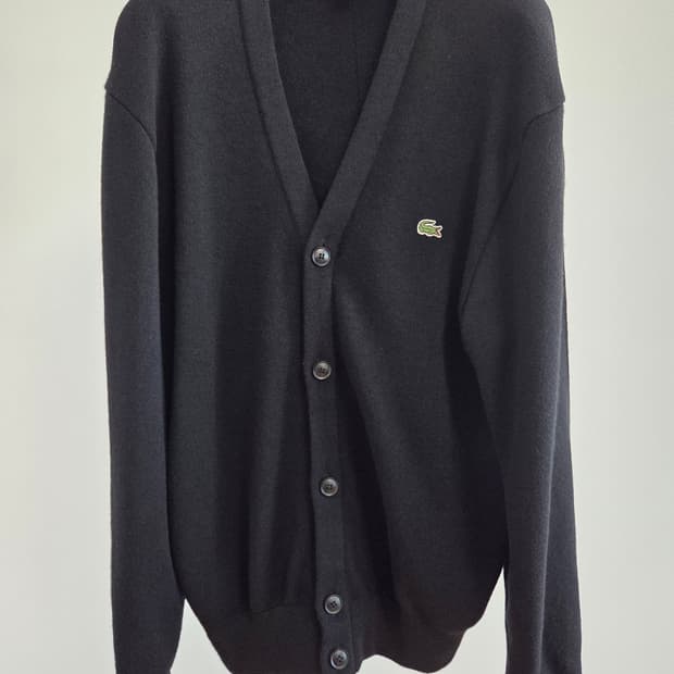 라코스테 블랙 모 100% 가디건 105