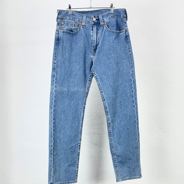 리바이스 프리미엄 505 빅 E 풀 렝스드 라이트 블루 데님 팬츠