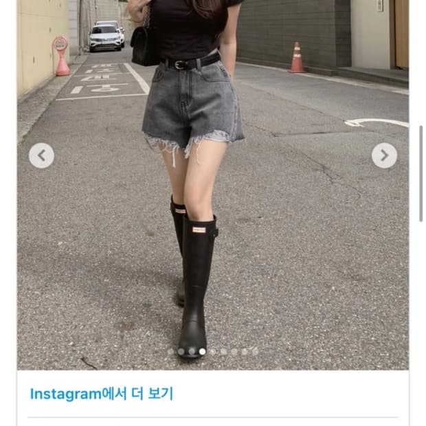 히니크 흑청 반바지