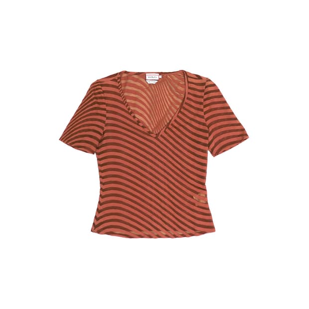 Max&Co stripe sheer top