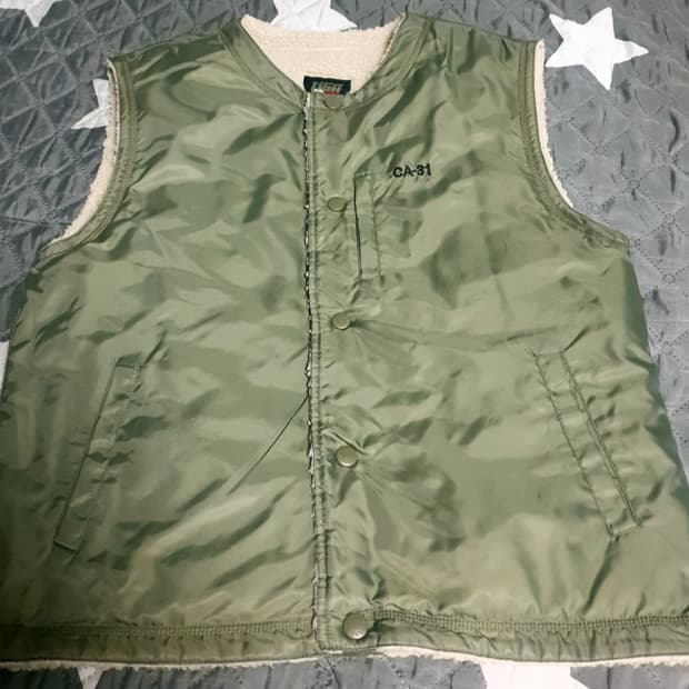 후아유 USA 리버시블 후리스 패딩 조끼 베스트 (XL)