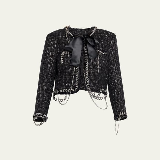 [고윤정님 착용] R13 체인 숄더 트위드 자켓