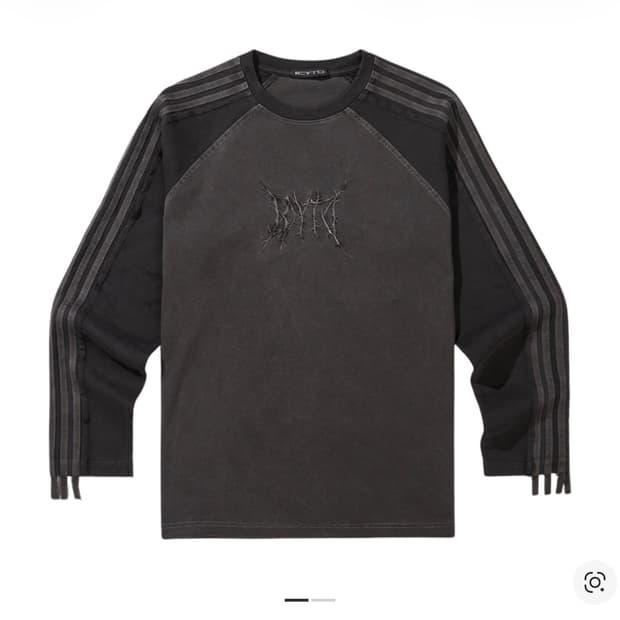 아이시토 래글런 롱슬리브 티셔츠 다크그레이