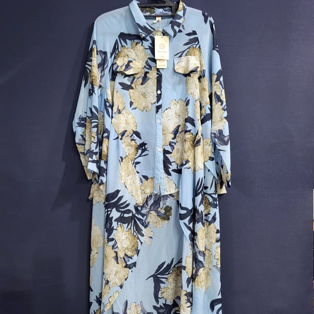 언발란스 쉬폰 롱블라우스(새상품)