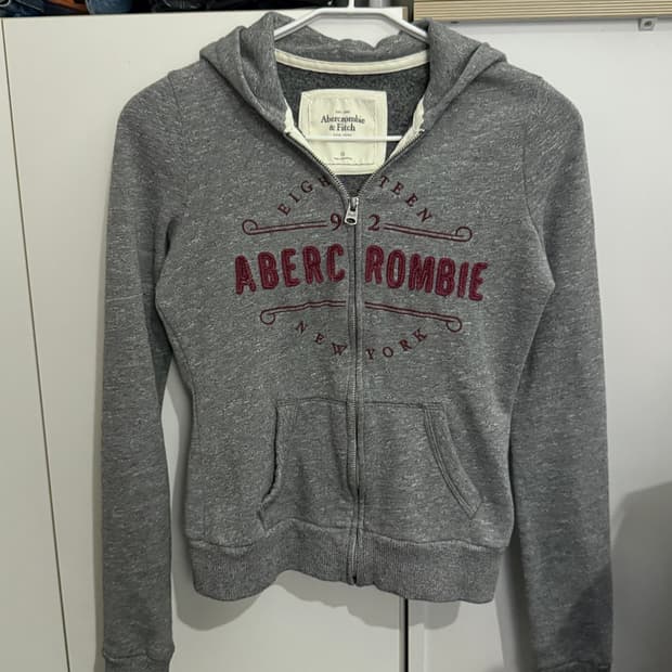 아베크롬비 2000s 그레이 풀 집업 후드 XS