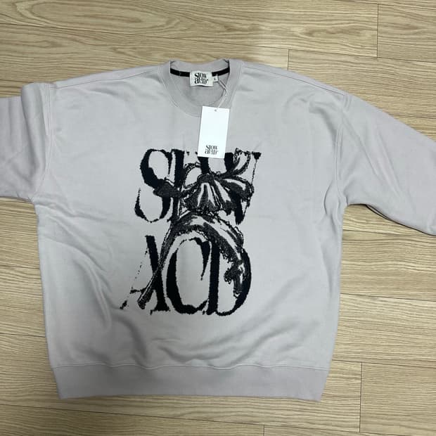 피치스킨 러스티 로고 스웨트셔츠 (웜그레이) 기모X