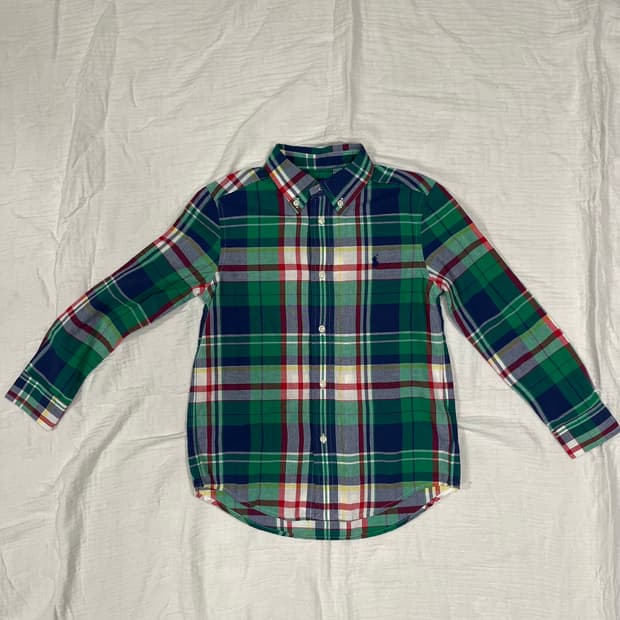 폴로 Ralph Lauren 키즈 클래식 체크 셔츠 (7세) 120