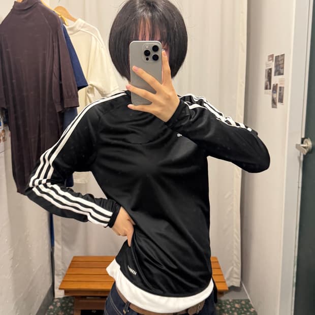 아디다스 져지 롱슬리브 티셔츠 새상품