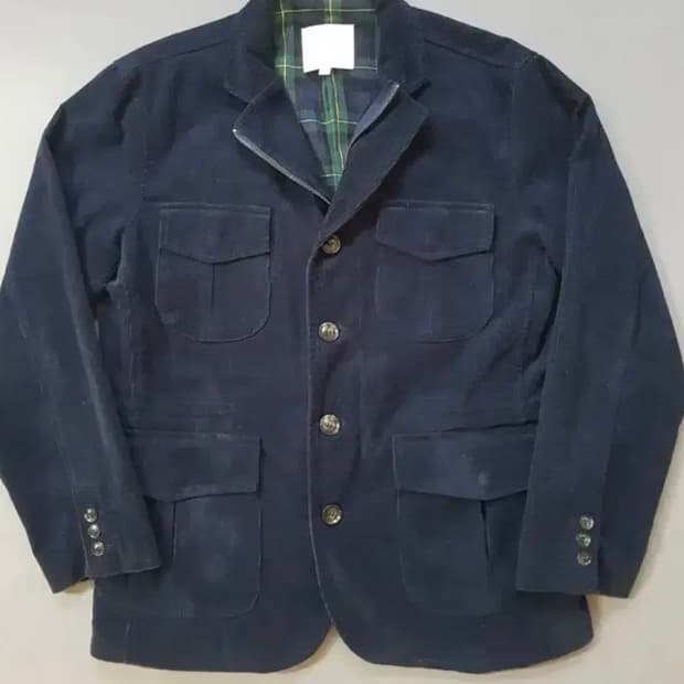 코듀로이 스포츠 자켓 네이비 L