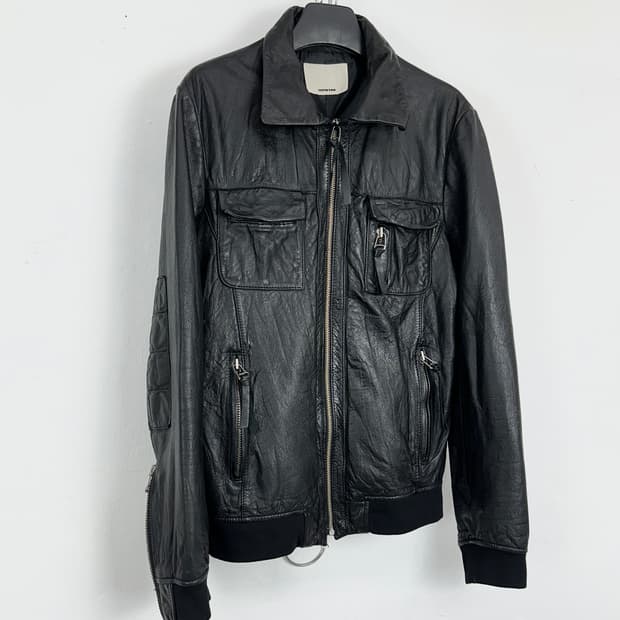 Lepieton Ribbed Lambskin Leather Jacket 