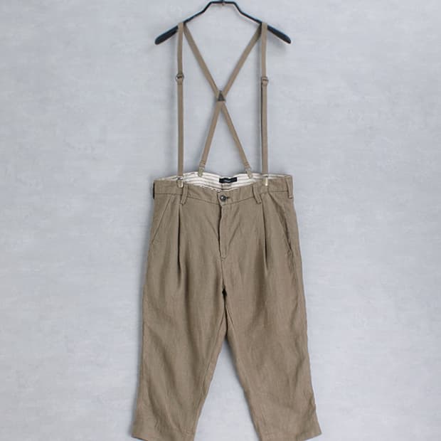 Johnbull _ linen suspender capri pants
