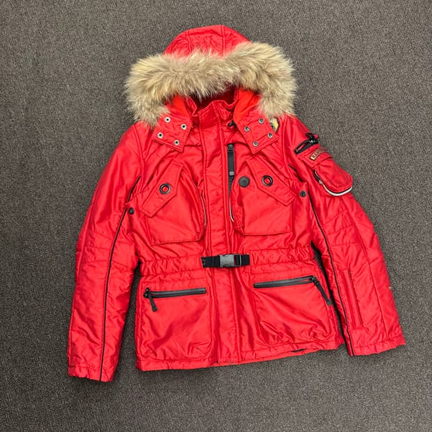 S)DOHC 빈티지 후드 퍼 멀티 포켓 봄버 패딩