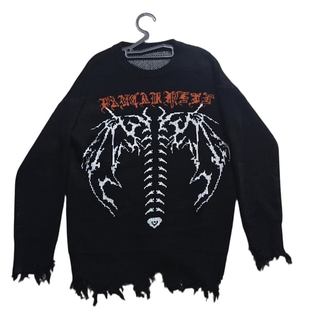 고스 펑크 데미지 니트