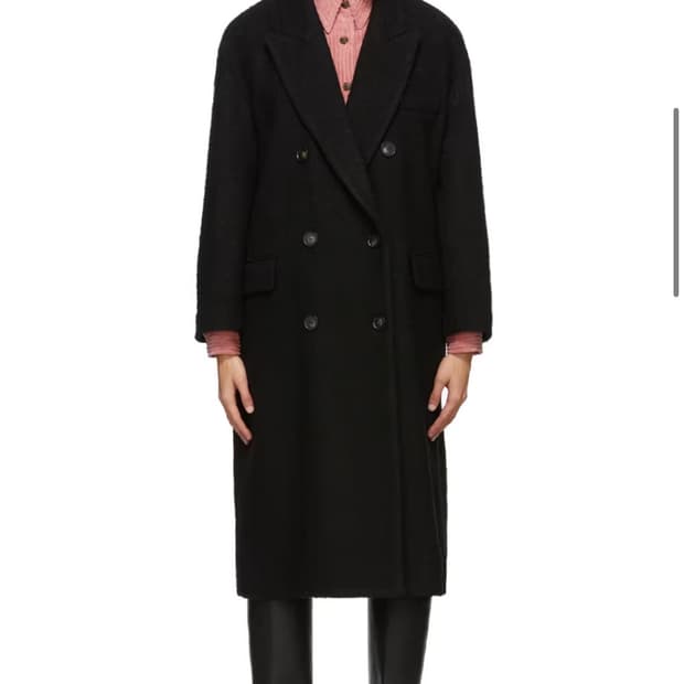 이자벨마랑 Ojima 코트 블랙 (부클 원단) 오버핏 XS