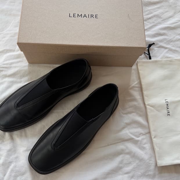 르메르 리놀륨 베이직 엘라스틱 트레이너 블랙  Lemaire 