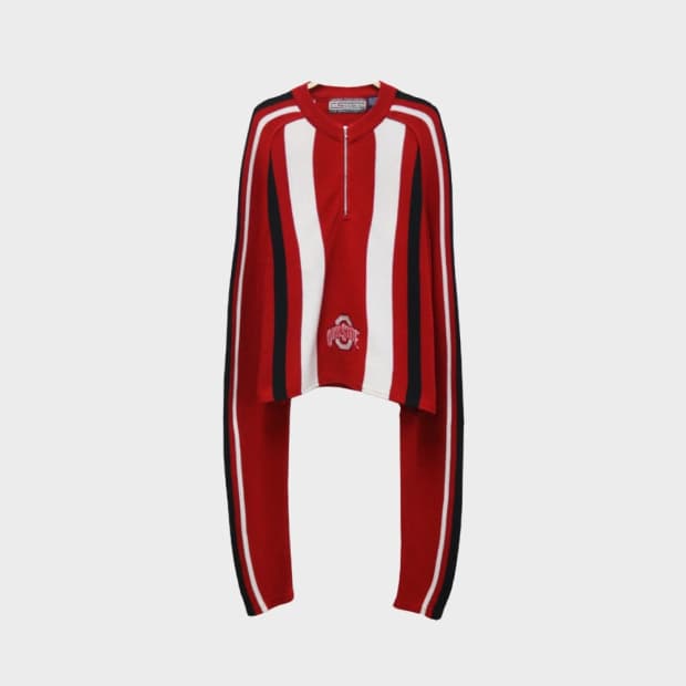 CSTEC  스트라이프 반집업 니트 61280