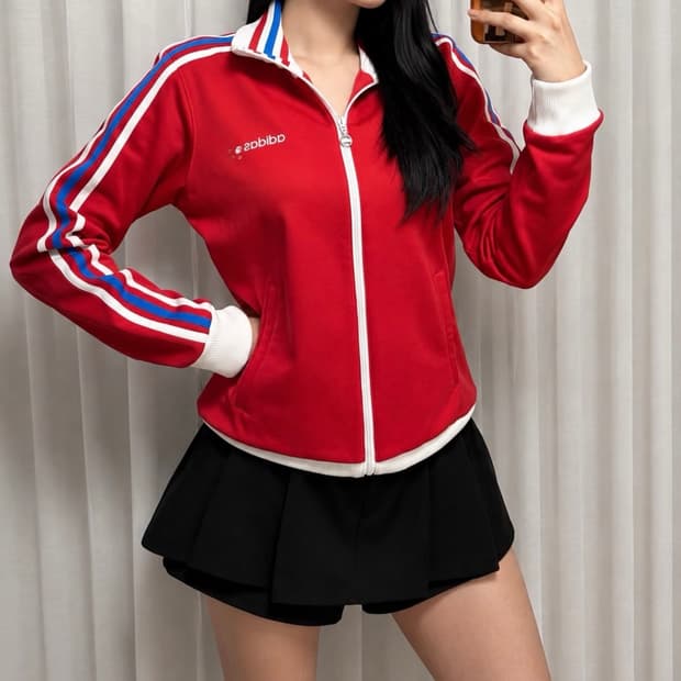 아디다스 배색 트랙자켓