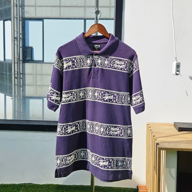 스투시 00s 카라 티셔츠