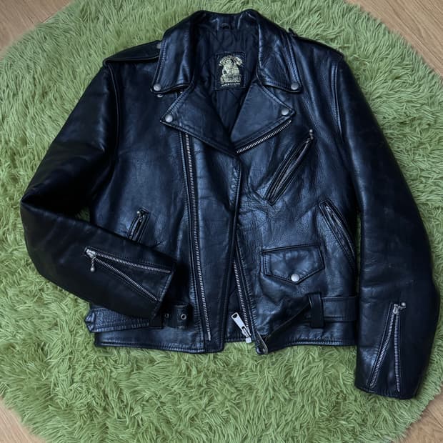 라이더자켓 genuine cow leather rider jacket