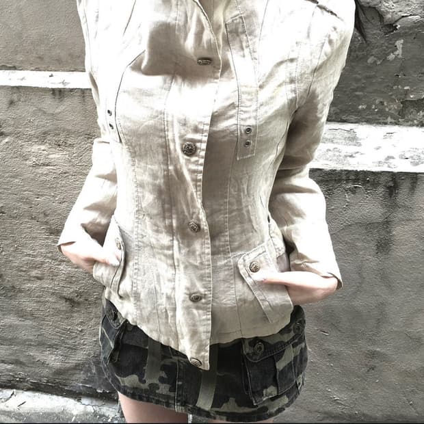 Slim fit zipper detail jacket