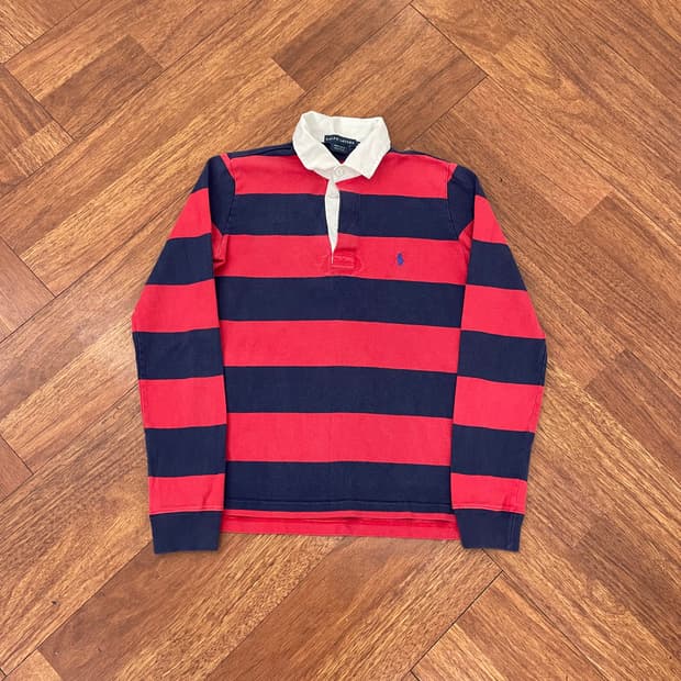 여성 폴로 스트라이프 럭비티