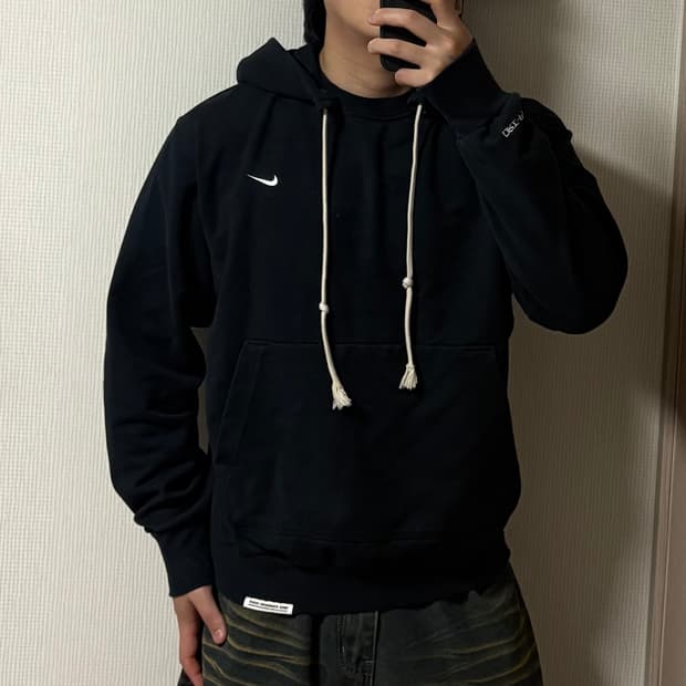 정품 나이키 드라이핏 스우시 블랙 후드티