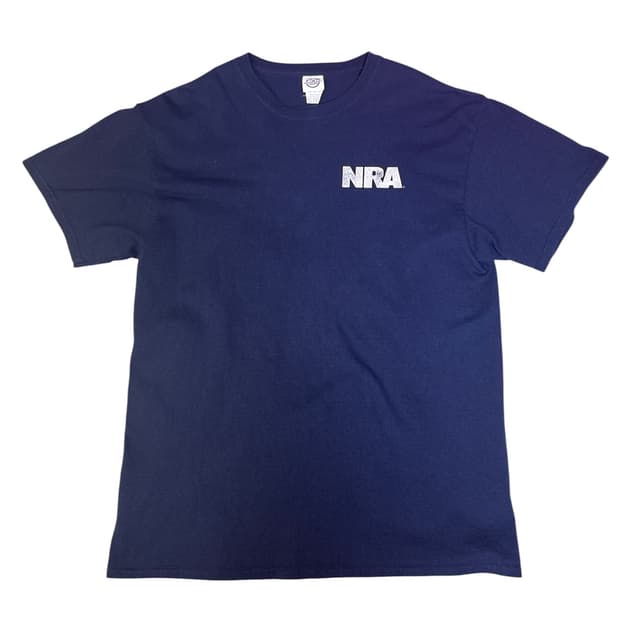 빈티지 00s NRA 독수리 엠블럼 백로고 멤버십 티셔츠 L