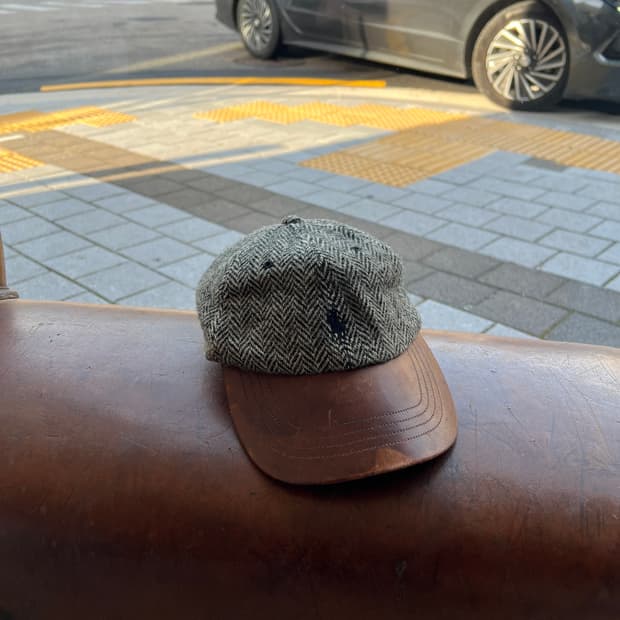 폴로 랄프로렌 헤링본 울 캡