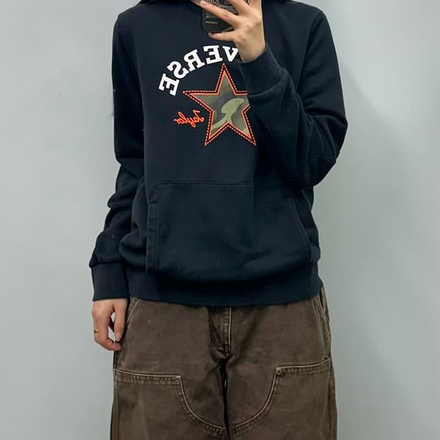 컨버스 y2k 와투케 카모 스타 블랙 맨투맨