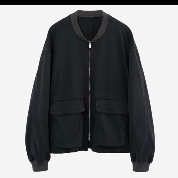 [4] 폴리테루 저지자켓 블랙 (새상품, 우주매물)