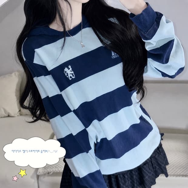🐰아디다스x첼시 콜라보 스프라이트 여리 긴팔🪽🩵