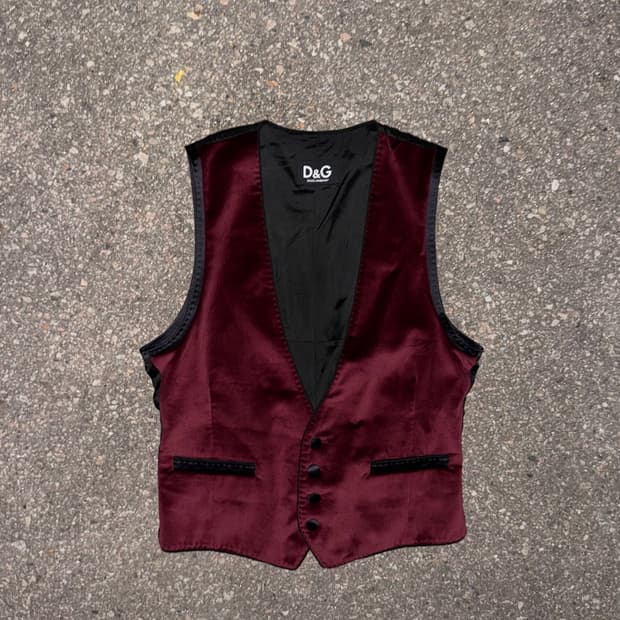 Dolce & Gabbana Velvet Tuxedo Vest