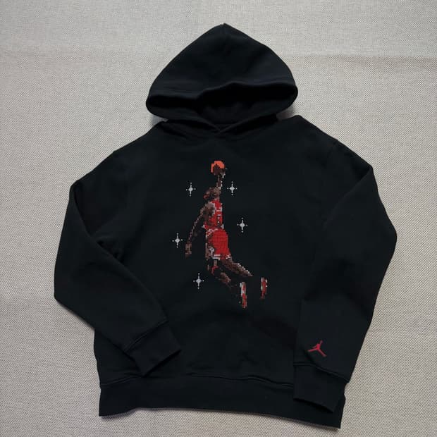 조던 점프맨 자수 후드티