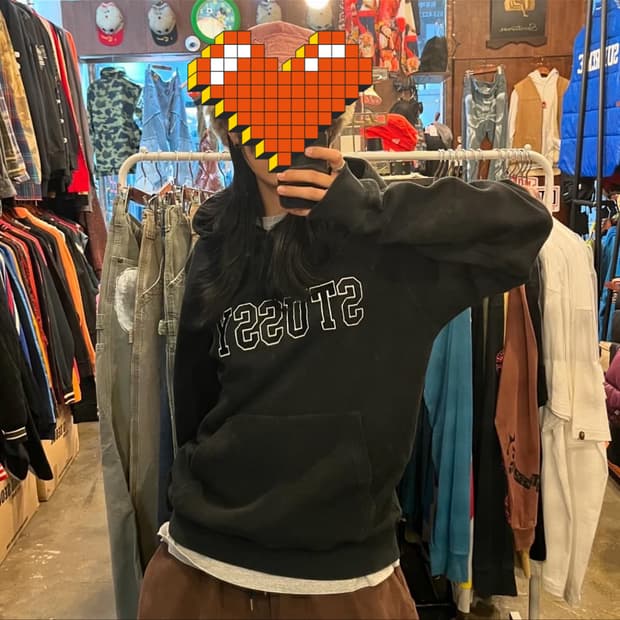 stussy Logo Embroidery Hoodie