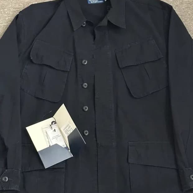 폴로 정글 퍼티그 블랙(립스탑 유틸리티 오버셔츠)L