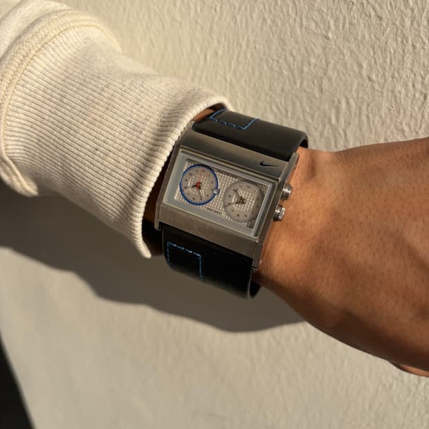 00s Nike Dual Time Zone Square Watch