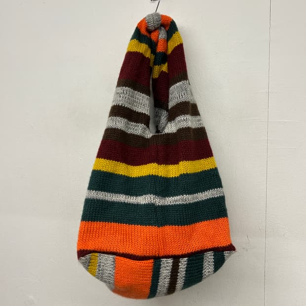 빈티지 베네통 멀티컬러 니트 토트백