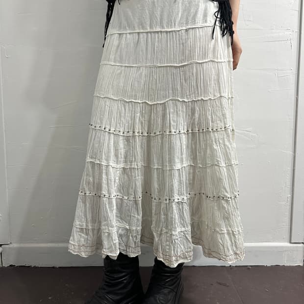 welfare hippy white skirt