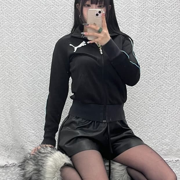 푸마 올드스쿨 Y2K 민트 배색 져지 집업 M C10454