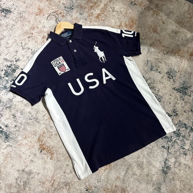폴로 빅포니 USA 10 카라 반팔 티셔츠