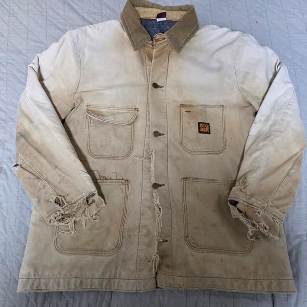 [44] 80s 빈티지 빅벤 BIG BEN 트래쉬드 하드페이드 초어자켓