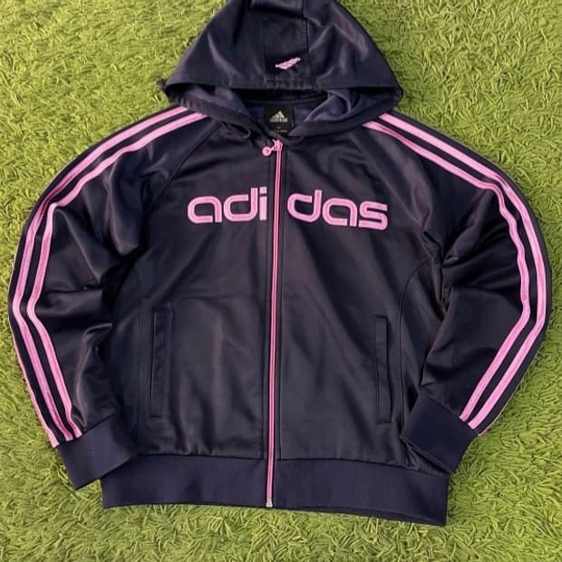 아디다스 핑크 트랙탑 후드 져지집업 90/S