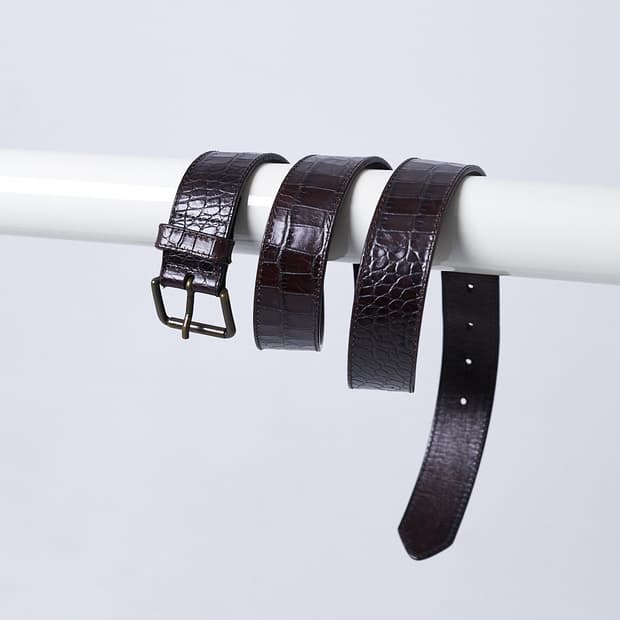 Crocodile Leather Belt